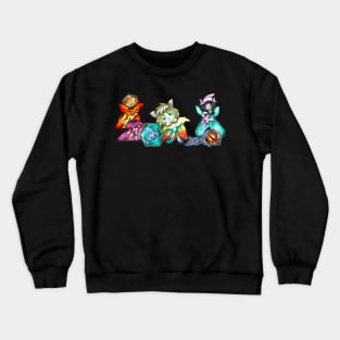 Dungeons and dragons cute kitties with D20 dice Crewneck Sweatshirt